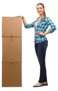 Woman With Boxes